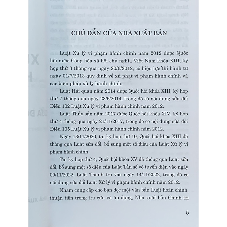 Luật Xử Lý Vi Phạm Hành Chính (Sửa Đổi, Bổ Sung Năm 2020) - Ảnh 2