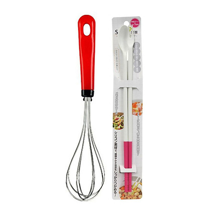 Combo làm bánh đa năng: Phới nhào bột, đánh trứng + tặng kèm đũa nấu ăn tiện dụng - Japan
