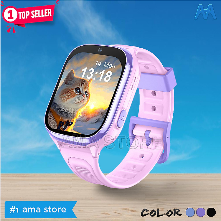 Đồng hồ Thông minh Trẻ em Gọi Video Chống nước Định vị Wifi Model AMA Watch D56 Hàng chính hãng