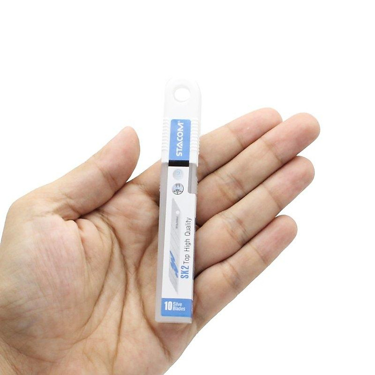 Hộp Lưỡi Dao Rọc Giấy Stacom 30 Độ 9mm (10 chiếc) - Ảnh 4