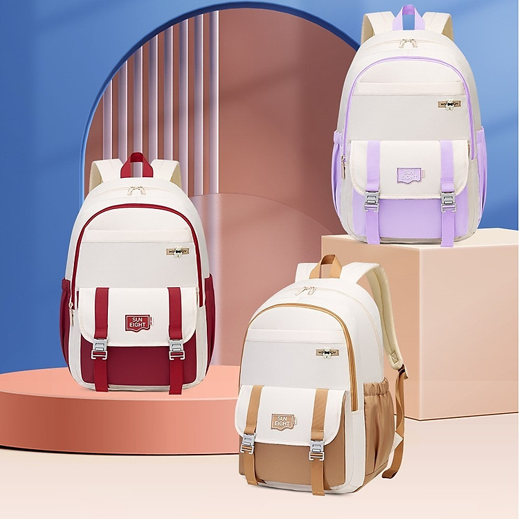 Balo học sinh SUN EIGHT - 8475 (màu be) - Ảnh 7