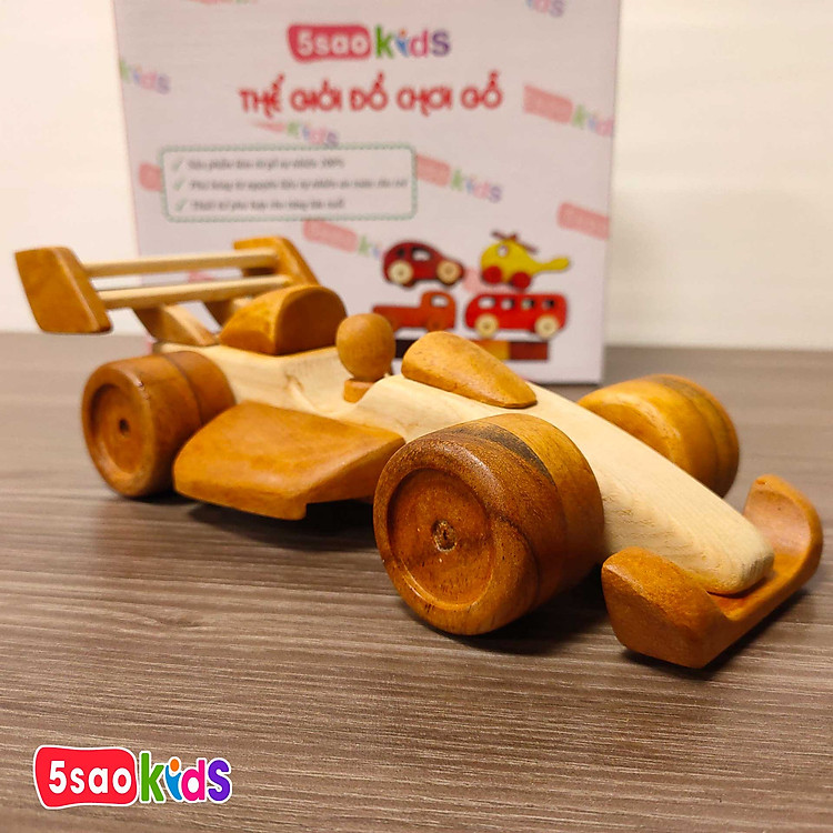 Xe Đua gỗ cho bé - 5Saokids Chính hãng Giá tốt - Hình ảnh 2