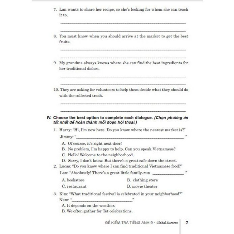 Đề kiểm tra tiếng anh 9 (dùng kèm sgk kết nối) (HA-MK1) - Ảnh 7