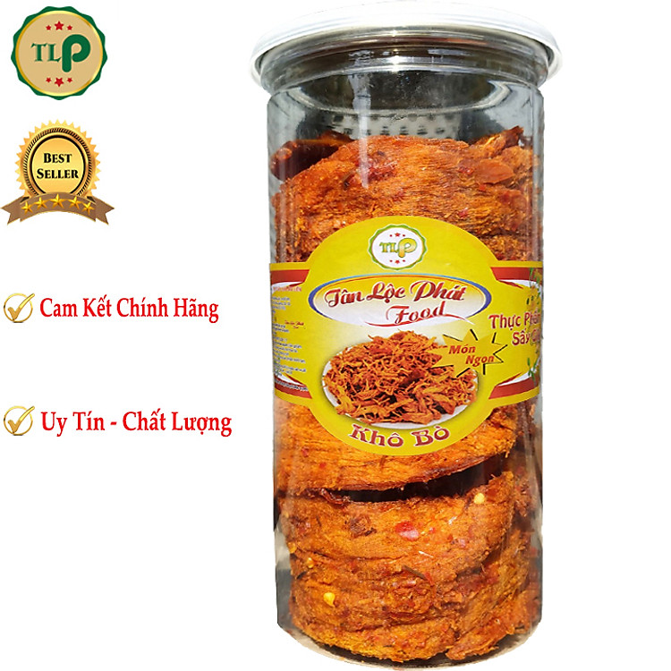 Khô Bò Miếng Mềm Ngon Cao Cấp TLP - Hũ 250G