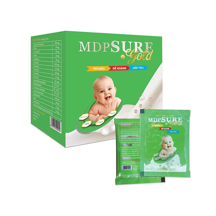 Thực phẩm chức năng MDPSUREGOLD cho bé gầy yếu, biếng ăn - Hộp 20 gói