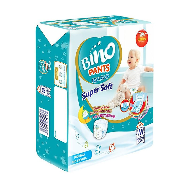 Tìm mua tại Avakids:Tã quần BINO size M60 - Gói 60, tràn ngập Khuyến mãi, Ưu đãi