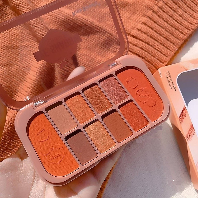 BẢNG MẮT + MÀU MÁ TONE TRÁI CAM ĐÀO KISS BEAUTY