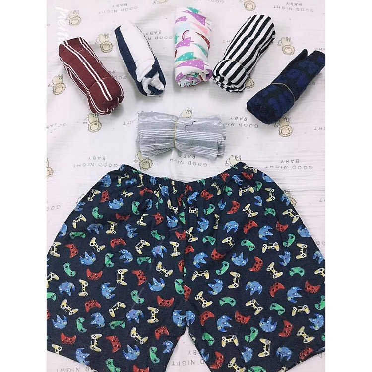 QUẦN ĐÙI BÉ TRAI XUẤT XỊN SIZE ĐẠI ĐẾN 45KG-SET 5 QUẦN-vải xuất loại 1 cực đẹp