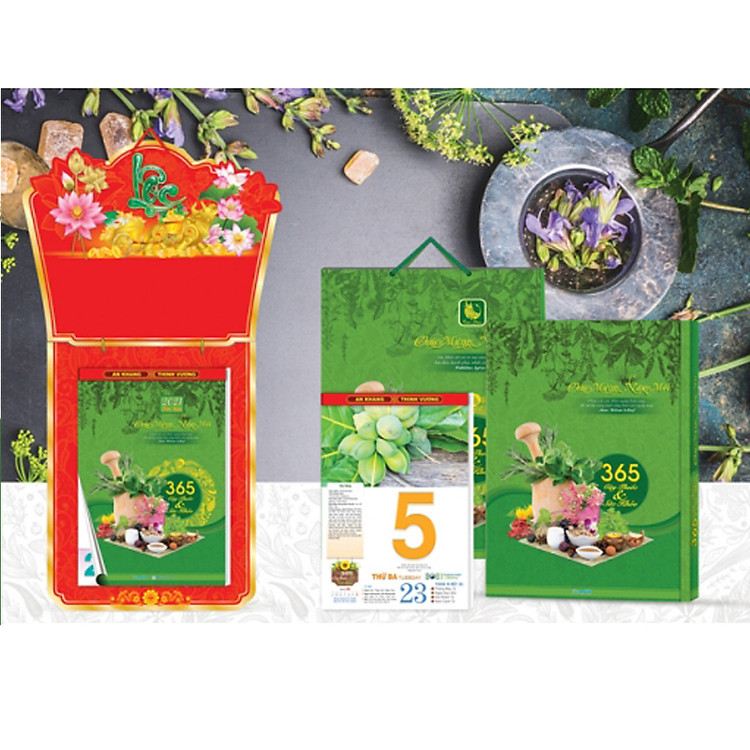 Lịch bloc 365 ngày cây thuốc và sức khỏe năm 2021 kích thước 20*30 cm