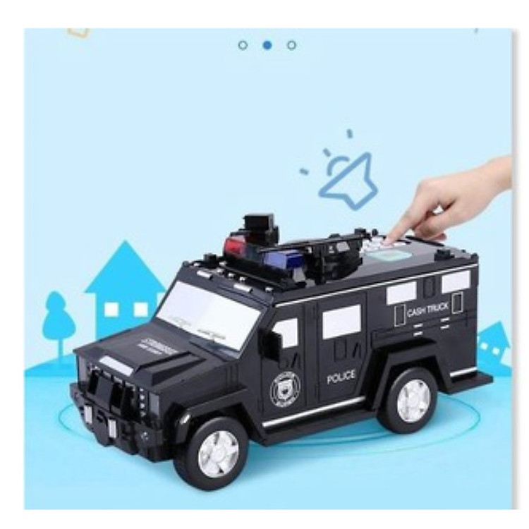 Ống Heo Tiết Kiệm Hình Xe Hơi Có Đèn Và Nhạc (Màu đen) - Ảnh 2