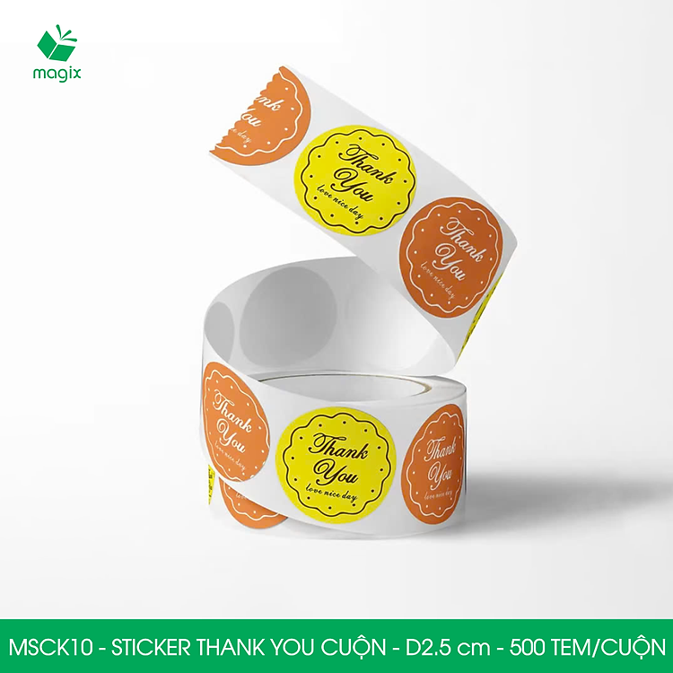 Sticker Thank You tròn (500 cái) - Ảnh 5