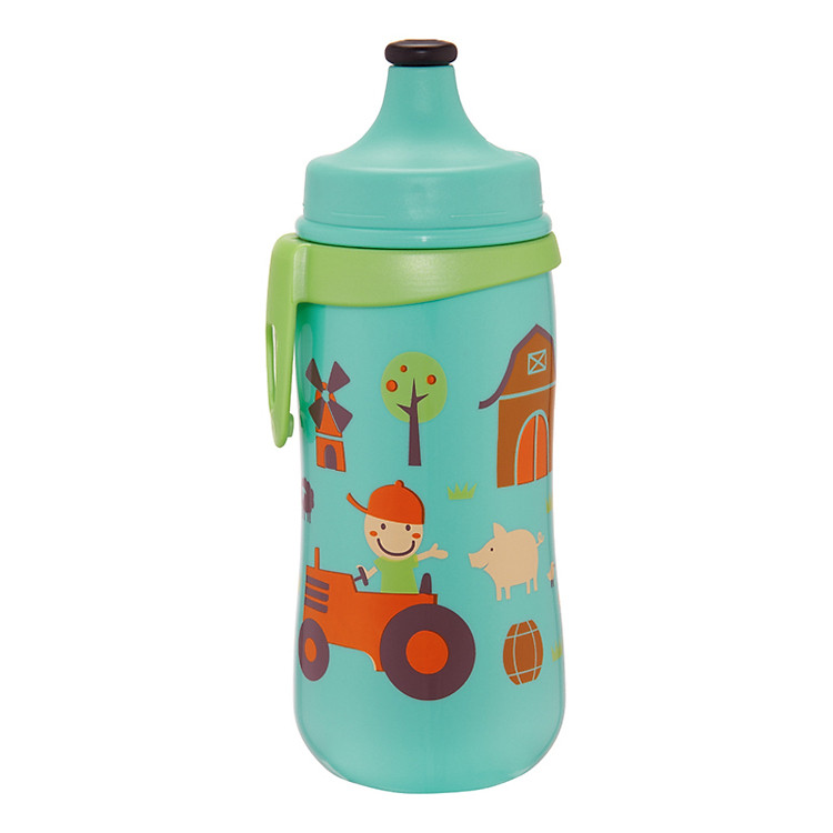 Bình Uống Nước Pp NIP NIP35051 330 Ml Cho Bé Trai Có Van Chống Đổ Nước