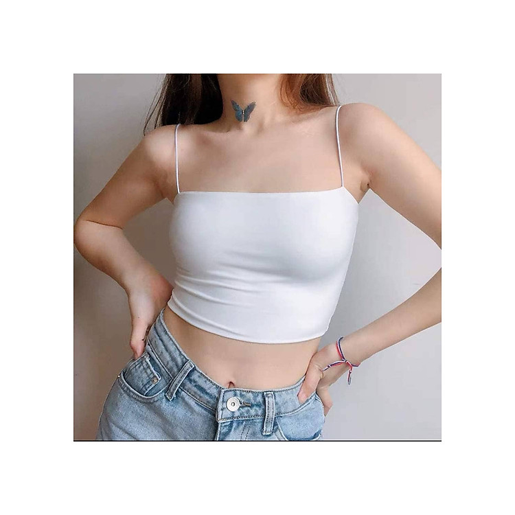 Áo 2 dây sợi bún croptop cotton thun ôm