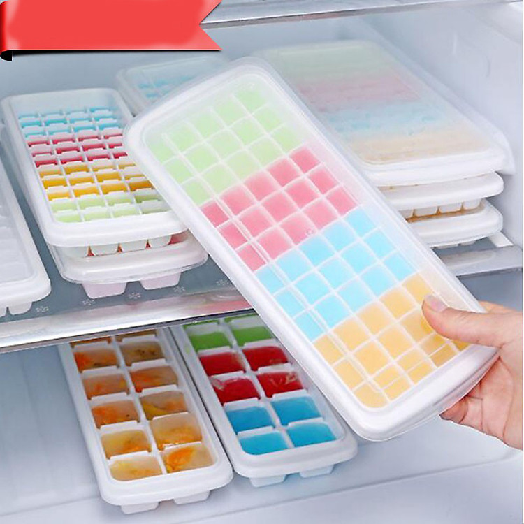 Khay nhiều ngăn làm đá (Có nắp đậy) cao cấp tiện lợi - Hàng nội địa Nhật