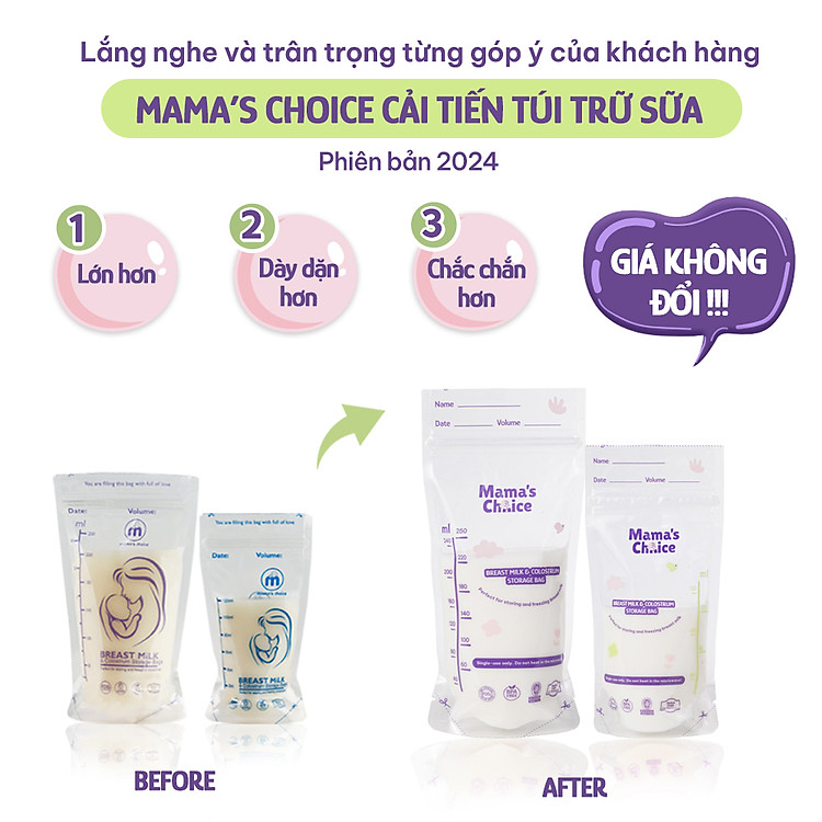 Túi Trữ Sữa Mẹ Mama's Choice - 10 Túi Chính hãng Tiết kiệm - Hình ảnh 2