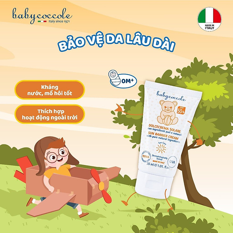 Kem chống nắng SPF50 Babycoccole 30ml Chính hãng Giá tốt - Hình ảnh 3