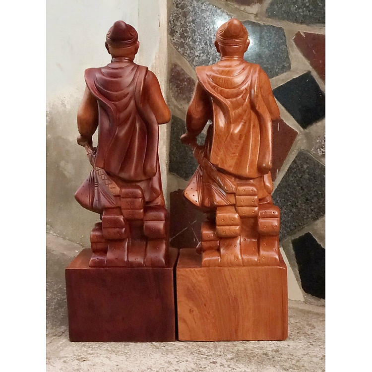 Tượng Trần Quốc Tuấn Bằng Gỗ Hương Đá Cao 70cm - Ảnh 3