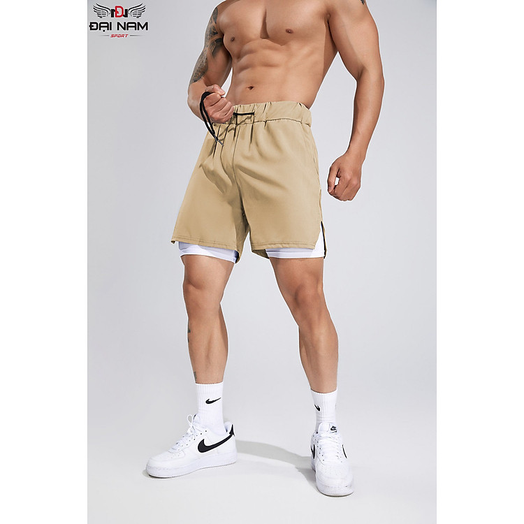 Quần Tập Gym Nam 2 Lớp DNS96,Quần Tập Thể Thao,Chạy Bộ,Đạp Xe Co Giãn,Thoáng Khí Đại Nam Sport
