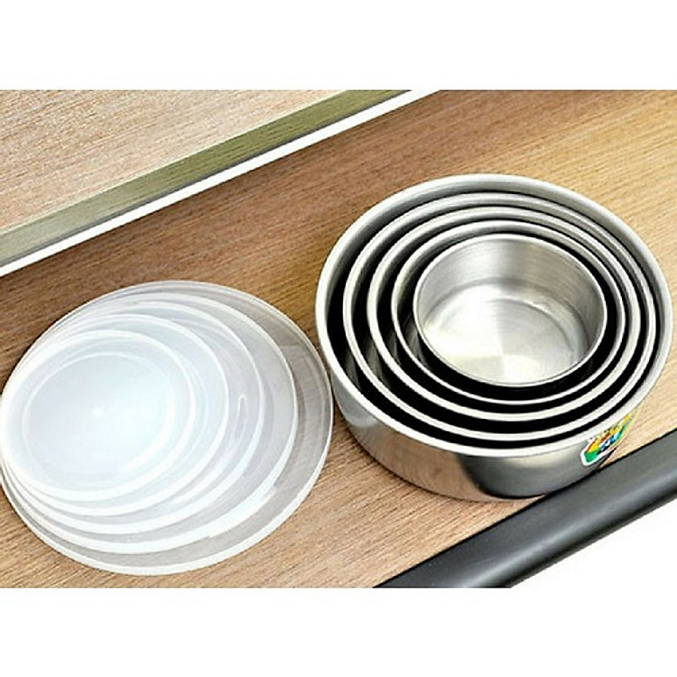 Sản phẩm bát inox 5 món có nắp đậy