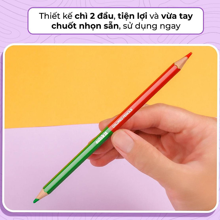 Hộp 6 Bút Chì Màu Hai Đầu Colokit CPC-C034 - Ảnh 5
