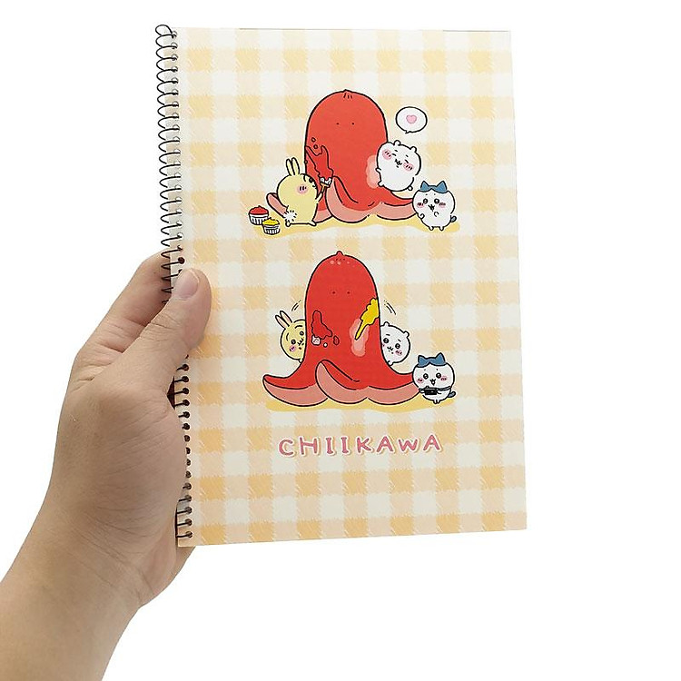 Sổ Lò Xo Mini Kẻ Ngang Chiikawa Ver.2 (Màu Cam) - Ảnh 7