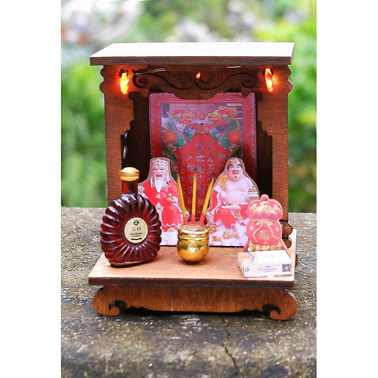 PHỤ KIENJ TRANG TRÍ MÔ HÌNH - BỘ KIT BÀN THỜ THẦN TÀI ÔNG ĐỊA - MÃ TL03 (KHÔNG KÈM ĐÈN)