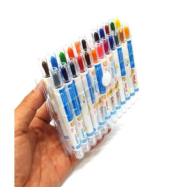 Bút Sáp Màu Xoay DK 3301-24 (24 màu) - Ảnh 5