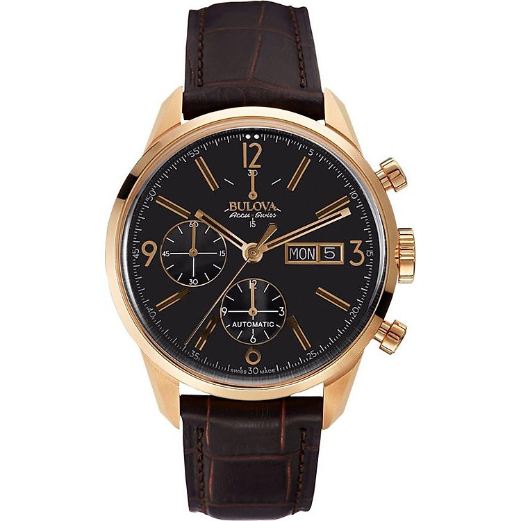 Đồng Hồ Nam Dây Da BULOVA 64C106 (41mm) - Mặt Đen