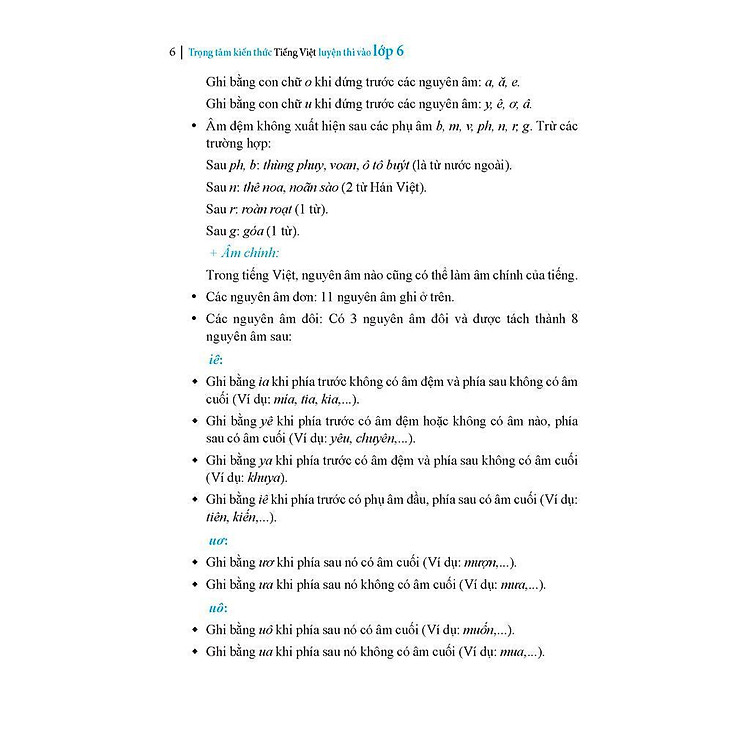 Trọng Tâm Kiến Thức Tiếng Việt - Luyện Thi Vào Lớp 6 - Có Đáp Án - Ảnh 4