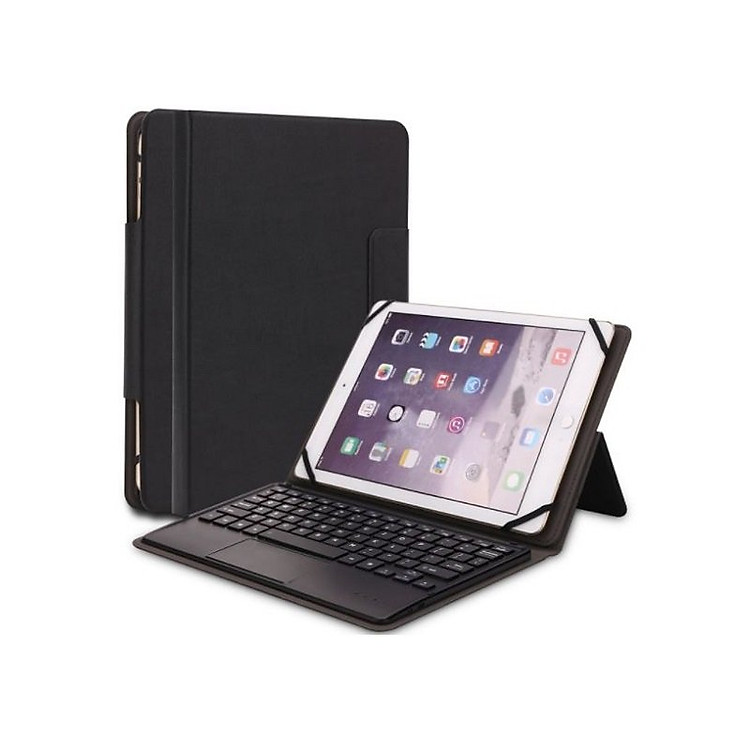 Bộ bao da bàn phím bluetooth 8 inch có bàn rê chuột Touchpad cho thiết bị Android/Windows - Hàng nhập khẩu