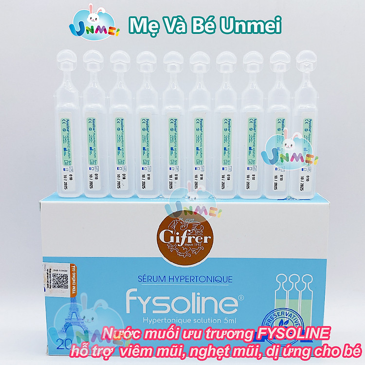 Nước muối FYSOLINE hỗ trợ nghẹt mũi Chính hãng Giá rẻ