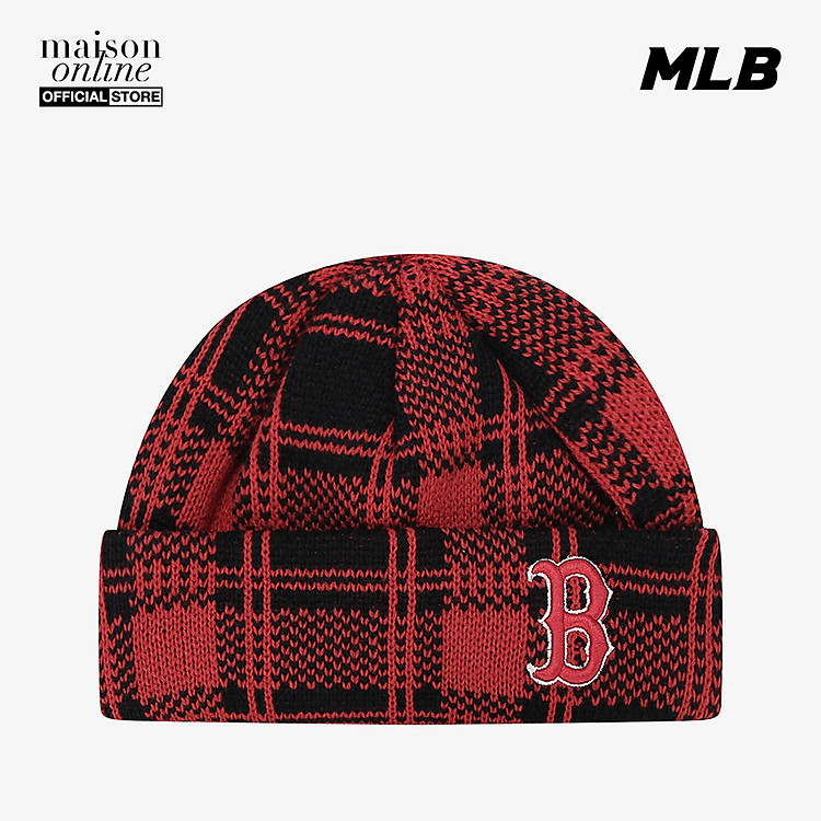 MLB - Nón len họa tiết sọc caro Check 32CPBB011-43R