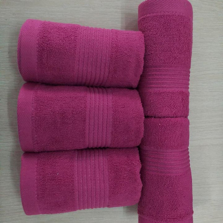 Combo 9 Khăn Mặt Cotton Màu Hồng Đất - 30x50cm - Khan Nam Phong