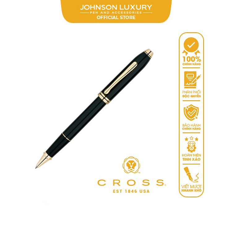 Bút Ký Doanh Nhân CROSS Townsend Màu Đen Cổ Điển