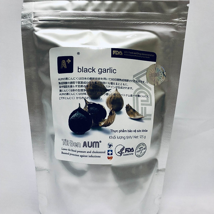 Tỏi đen AUM gói 125 Gr lên men 60 ngày xuất khẩu Mỹ