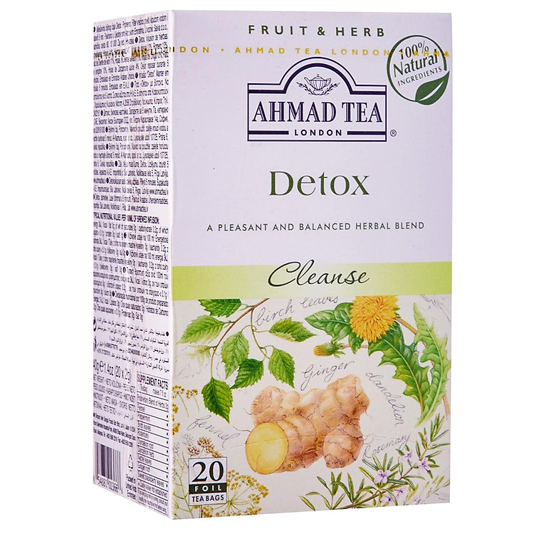 Trà Detox AHMAD hộp 20 gói x 2 g (gói thiếc)