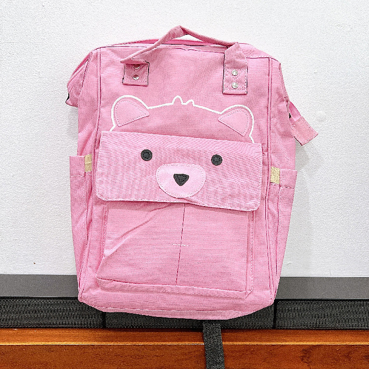 Balo bỉm sữa đa năng có ngăn giữ nhiệt danh cho mẹ và bé, họa tiết mèo đáng yêu