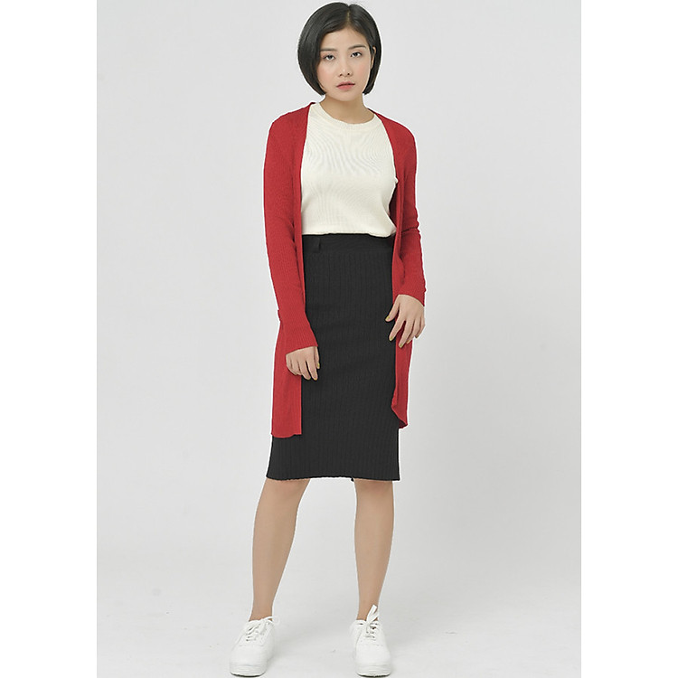 Áo cardigan dáng dài, mỏng VIENNE TRAN V65C18T029-WOS25 ( Đỏ ) - One size