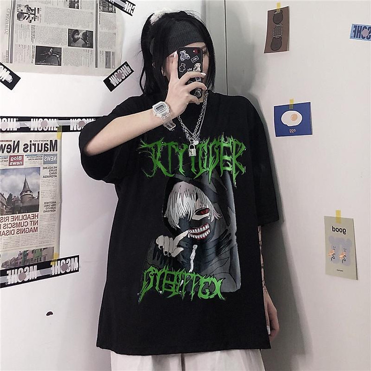 HOT Áo Phông Tokyo Ghoul t shirt unisex harajuku streetwear cartoon Kaneki Ken mẫu mới cực chât rẻ vô địch