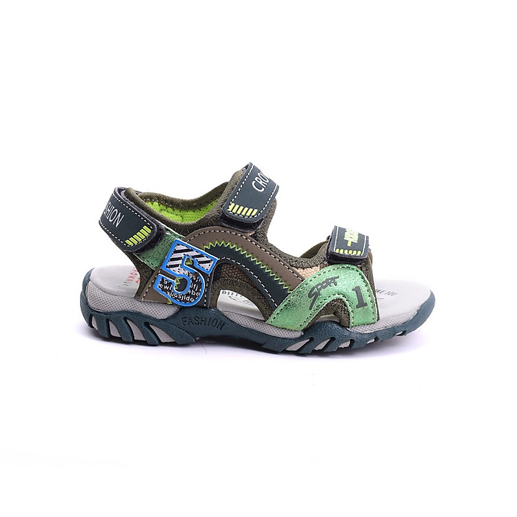 Dép Quai Hậu Cho Bé Trai Đi Học Thời Trang Cao Cấp Crown Space UK Active Sandals CRUK526 Da Nhẹ Êm Thoáng Khí Thấm Hút Mồ Hôi Cho Trẻ Size từ 26-35/2-14