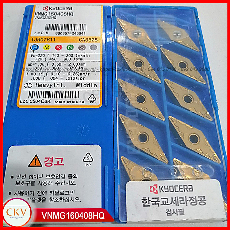 Chíp tiện thép VNMG160408HQ-CA5525
