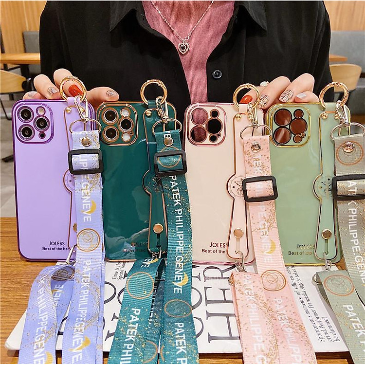 Ốp Lưng Có Dây Đeo Cổ Tay Sang Trọng Cho iPhone 12 Pro Max 11 Pro Max X XS Max XR 6s 6 7 8 Plus SE 2020