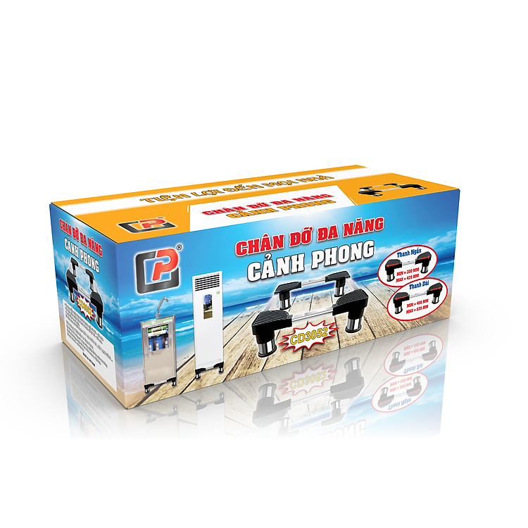 Chân Đỡ Máy Giặt Tủ Lạnh Cảnh Phong CD3052 - Chân Inox 30-52cm, Hàng chính hãng
