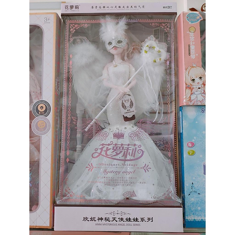 Búp bê công chúa nữ hoàng màu trắng siêu lớn 60cm mặc đầm vải đáng yêu, làm quà tặng cho bé gái