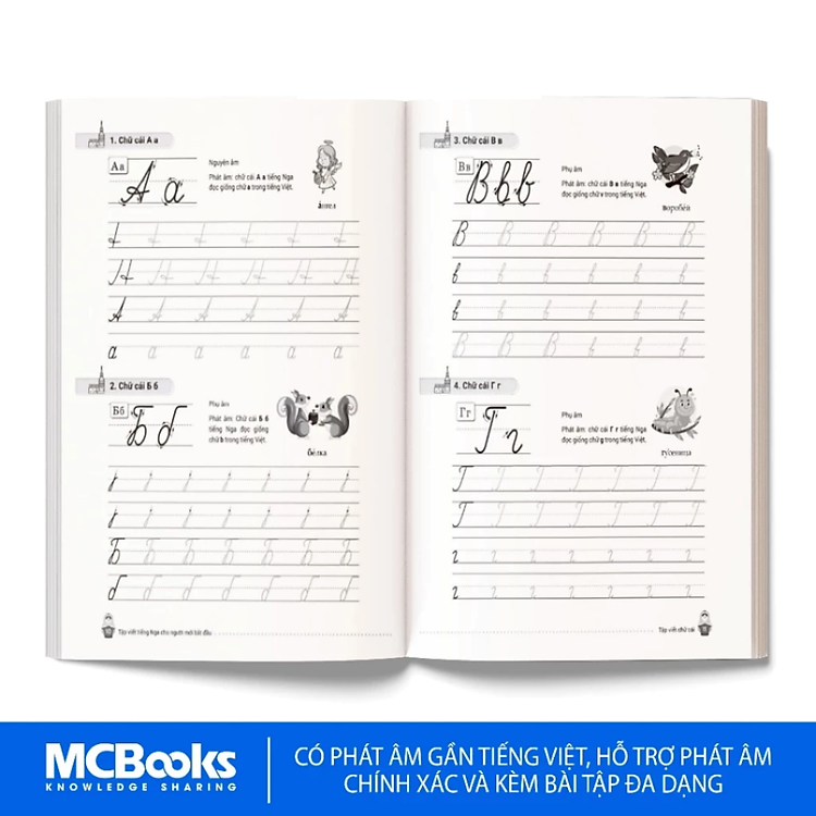 Sách - Combo Tự học và tập viết tiếng Nga cho người mới bắt đầu