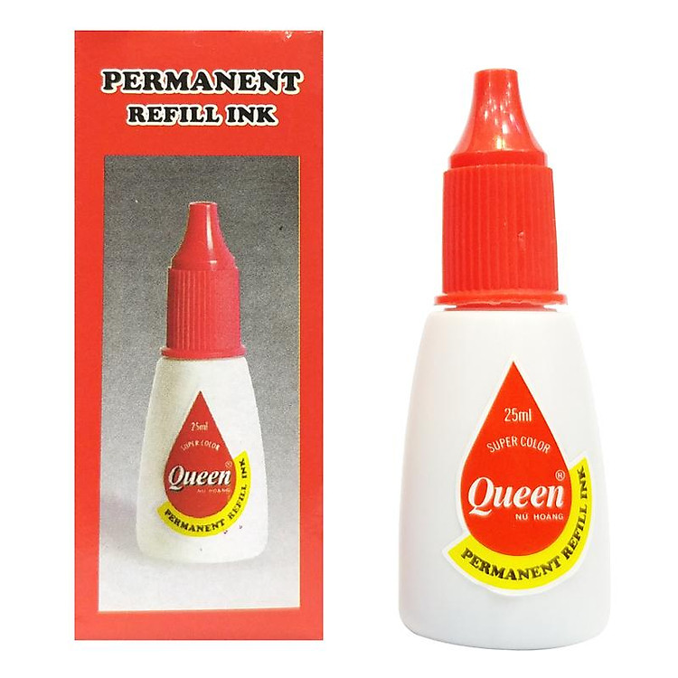 Mực Lông Dầu 25ml Queen RFI-02 (Mực đỏ) - Ảnh 2