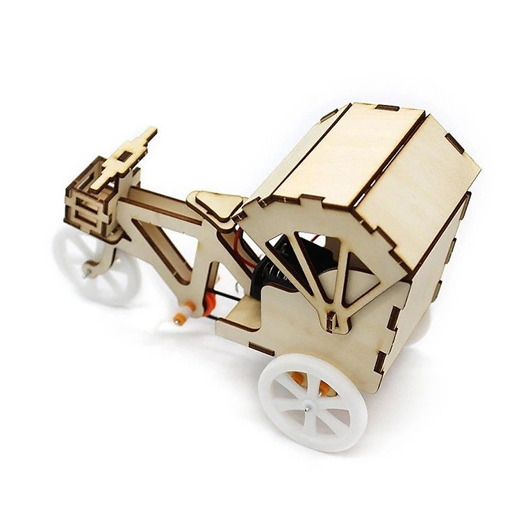 Đồ Chơi Lắp Ráp Gỗ Xe Xích Lô Chính hãng Ưu đãi - Hình ảnh 2