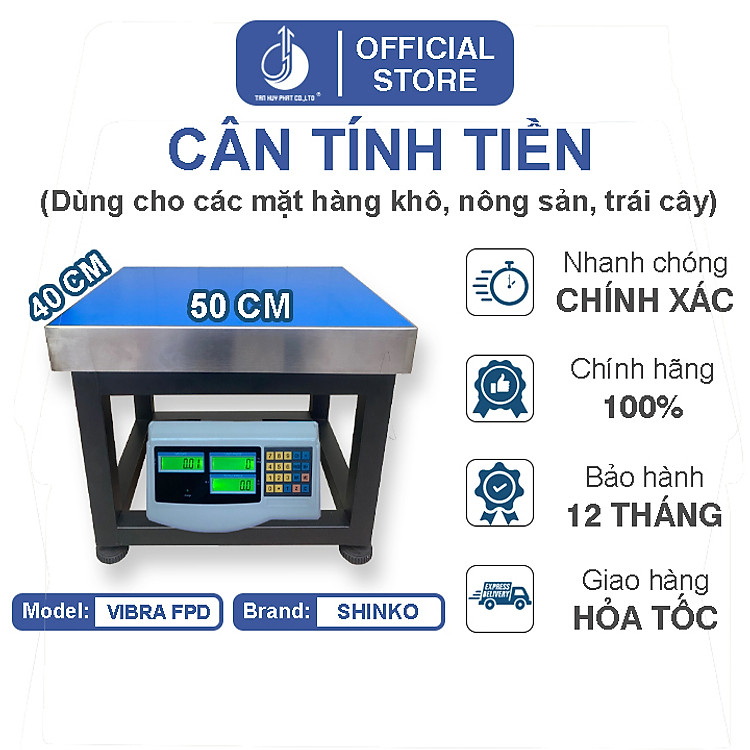 Cân Điện Tử Tính Tiền Vibra FPD-40X50CM