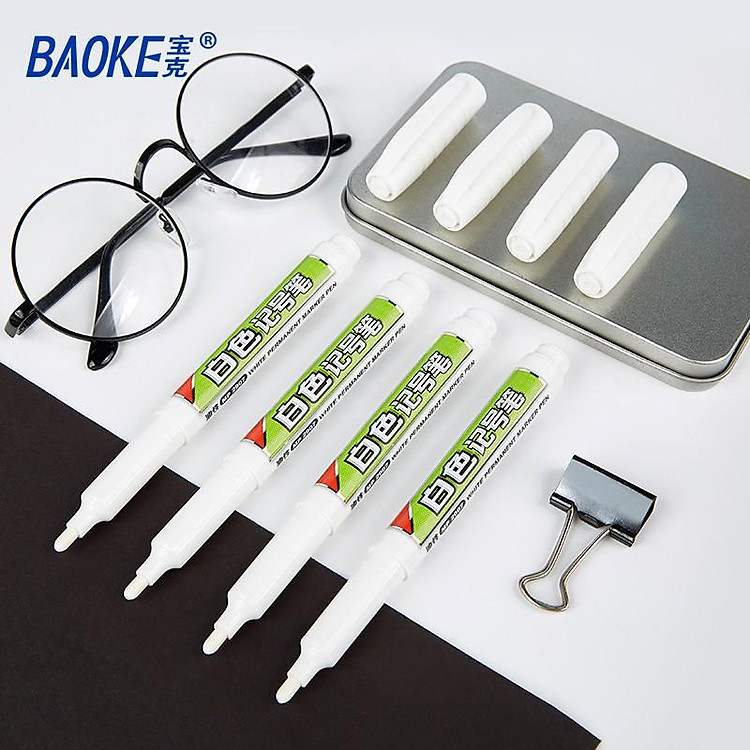 Bút Marker Đánh Đấu Mực Trắng 3mm (12 cây)