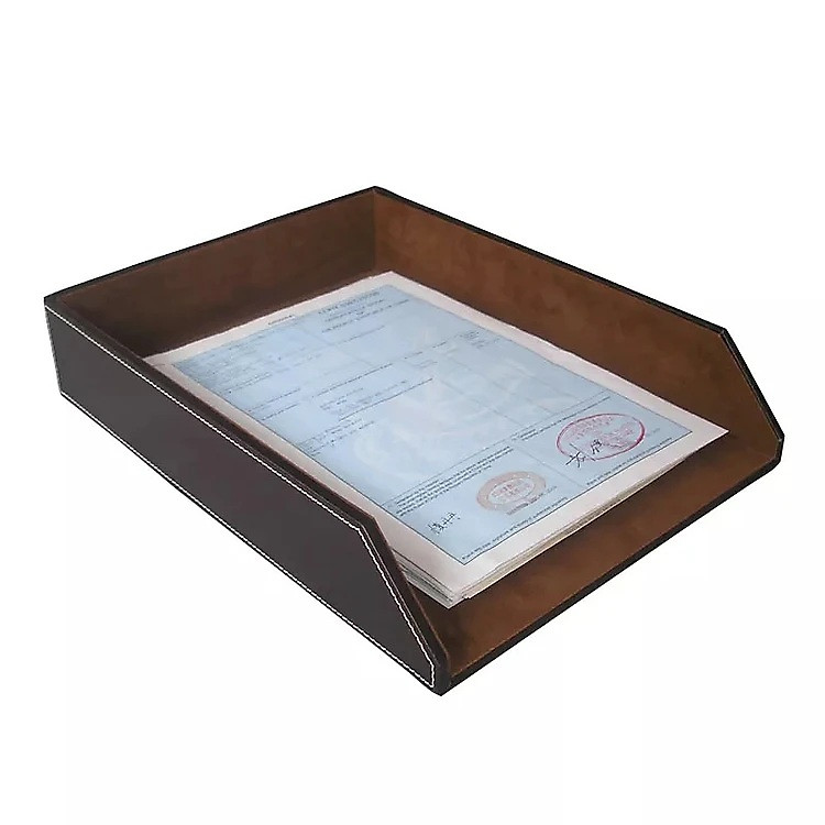 Khay đựng tài liệu 1 tầng bằng da cao cấp
